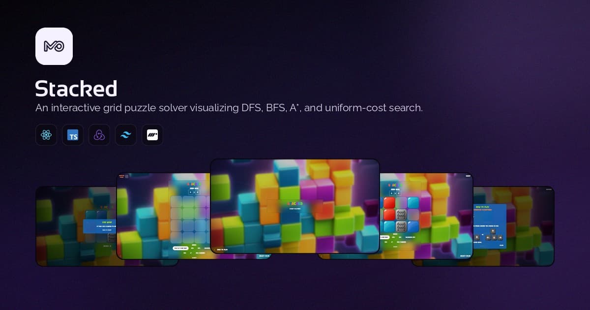 Animated grid search visualization showing algorithm exploration and pathfinding states.